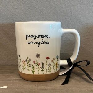 Rae Dunn Pray More Worry Less Mug